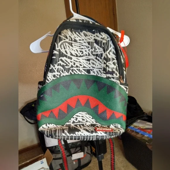 Shark Tooth Gucci Shark Bag Sprayground Bags Sprayground Scribble